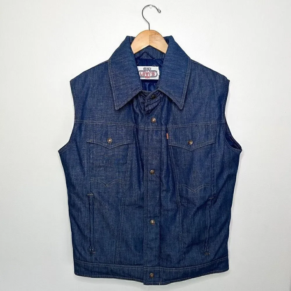Levi’s Ski Levi’s Vintage 1970s Orange Tab Denim Goose Down Filled Zip Closure V